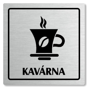 Kavárna, 80x80mm, stříbrná, Arizona